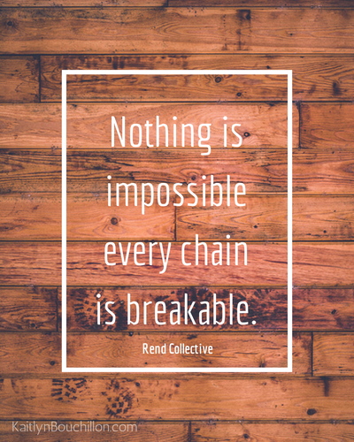 Nothing is impossible. Every chain is breakable. #easter