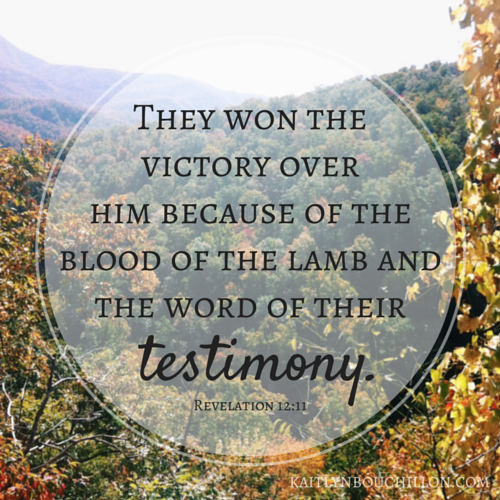 They won the victory over him because of the blood of the lamb and the word of their testimony. They didn't love their life so much that they refused to give it up.