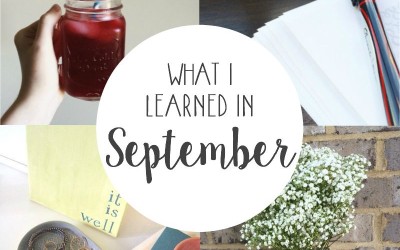 What I Learned In September