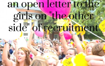 an open letter to the girls on “the other side”