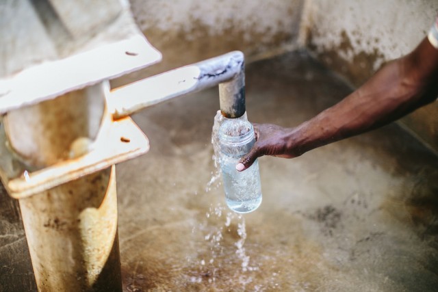 When clean water comes to a Haitian village for the first time...