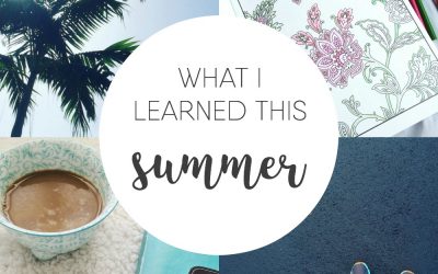 What I Learned This Summer {giveaway!}