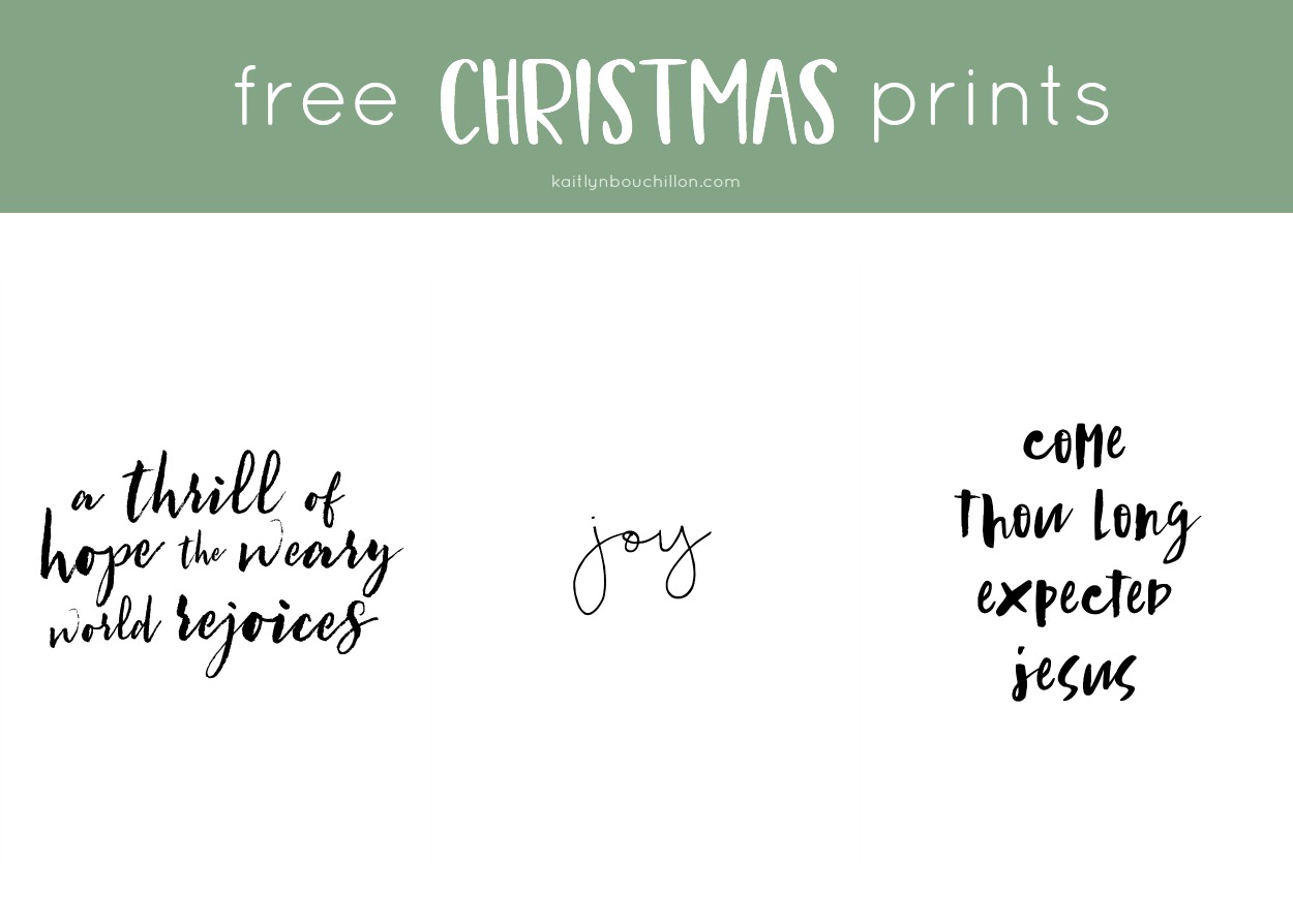 Free Christmas Printables for Your Home | KaitlynBouchillon.com