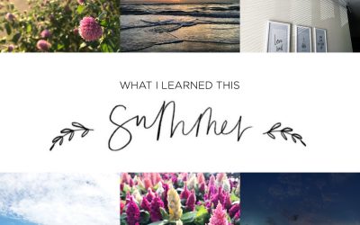 What I Learned: Summer 2019