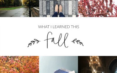 What I Learned: Fall 2019